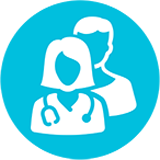 Icon Arzt behandelt Patient*in