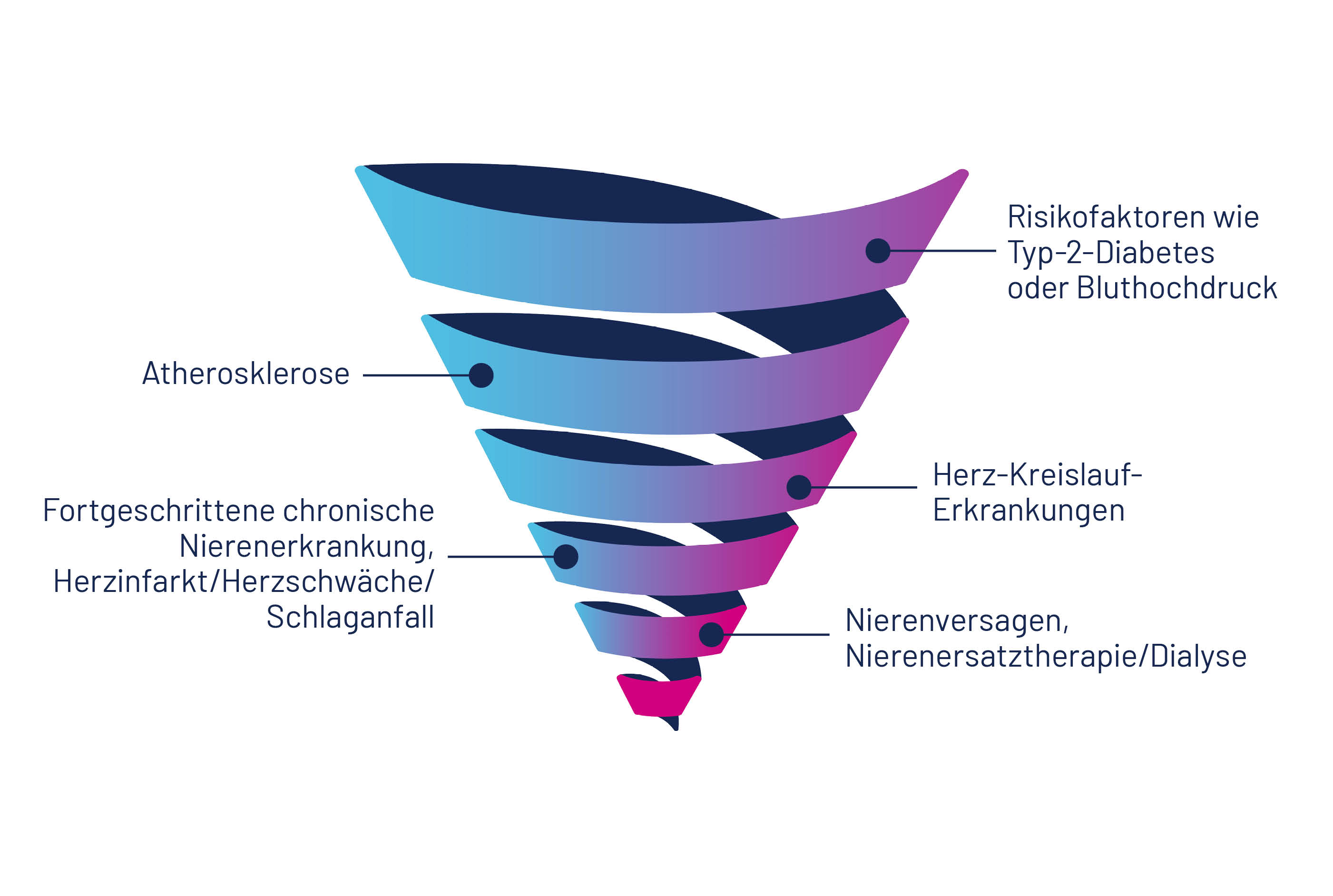 Schaubild: Zusammenhang einer chronischen Nierenerkrankung mit anderen Erkrankungen